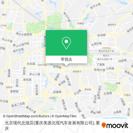 北京现代北现店(重庆美源北现汽车发展有限公司)地图