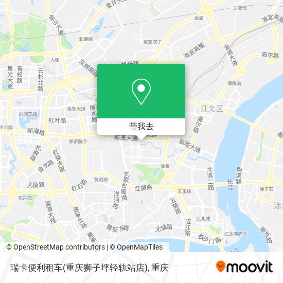 瑞卡便利租车(重庆狮子坪轻轨站店)地图