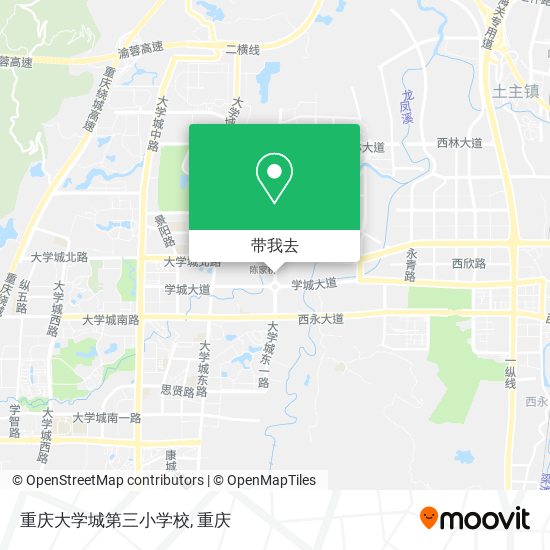 重庆大学城第三小学校地图