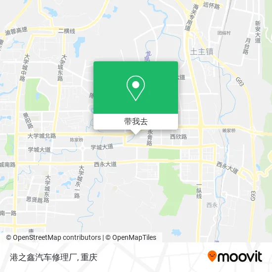 港之鑫汽车修理厂地图