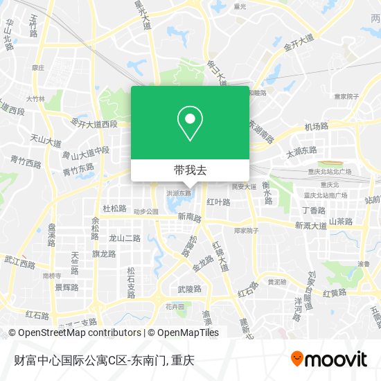 财富中心国际公寓C区-东南门地图