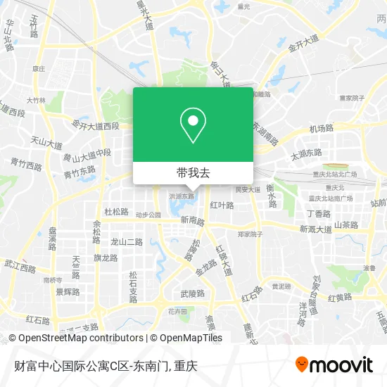 财富中心国际公寓C区-东南门地图