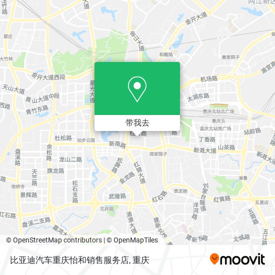 比亚迪汽车重庆怡和销售服务店地图