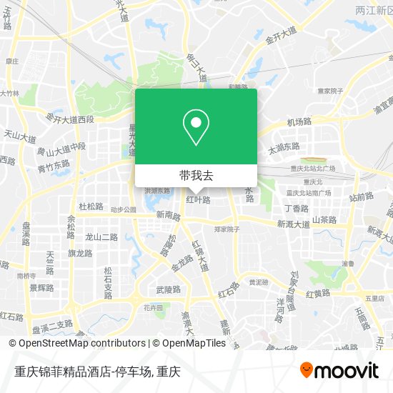 重庆锦菲精品酒店-停车场地图