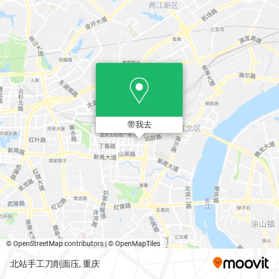 北站手工刀削面庒地图