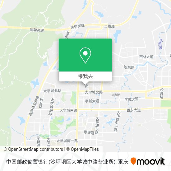 中国邮政储蓄银行(沙坪坝区大学城中路营业所)地图