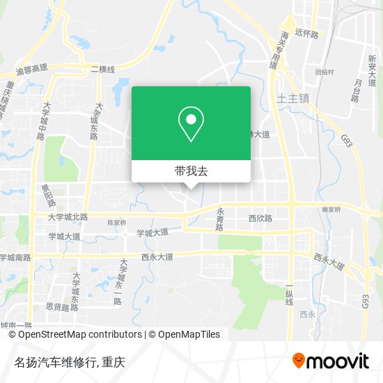 名扬汽车维修行地图