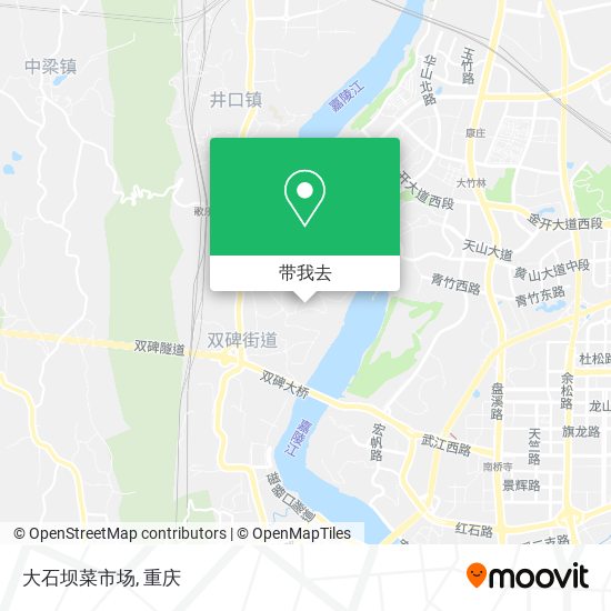 大石坝菜市场地图