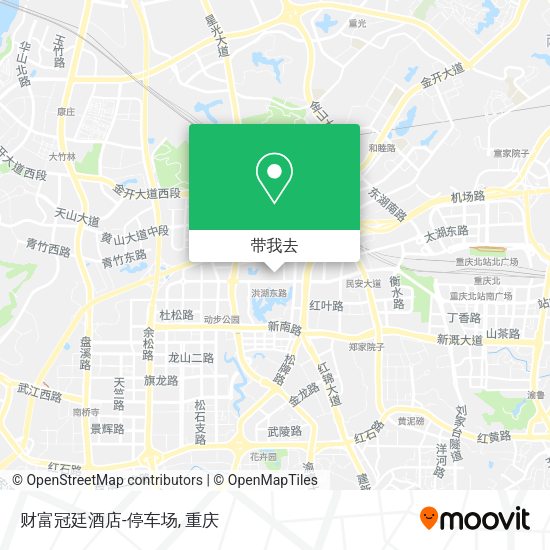 财富冠廷酒店-停车场地图