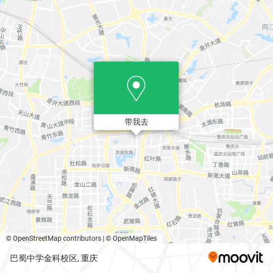 巴蜀中学金科校区地图
