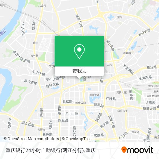 重庆银行24小时自助银行(两江分行)地图