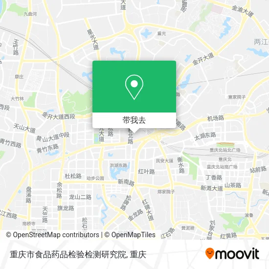 重庆市食品药品检验检测研究院地图