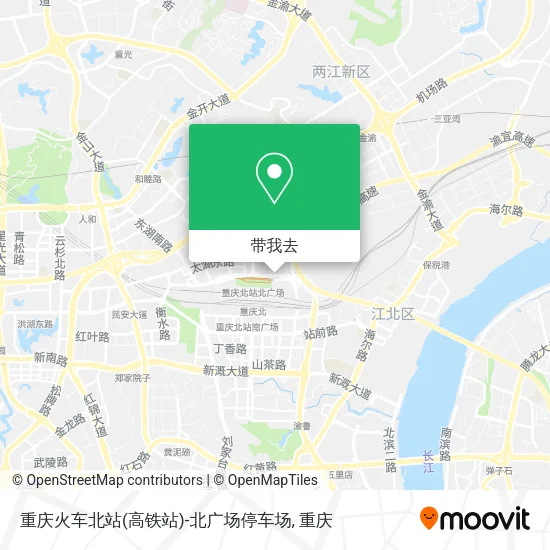 重庆火车北站(高铁站)-北广场停车场地图