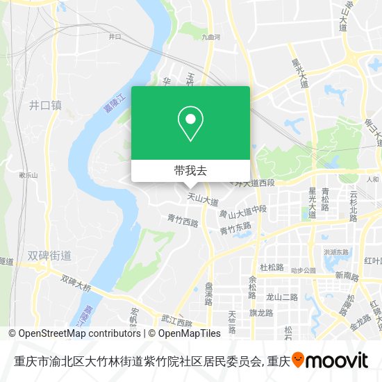 重庆市渝北区大竹林街道紫竹院社区居民委员会地图