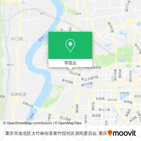 重庆市渝北区大竹林街道紫竹院社区居民委员会地图