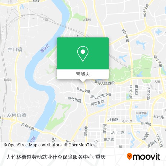 大竹林街道劳动就业社会保障服务中心地图