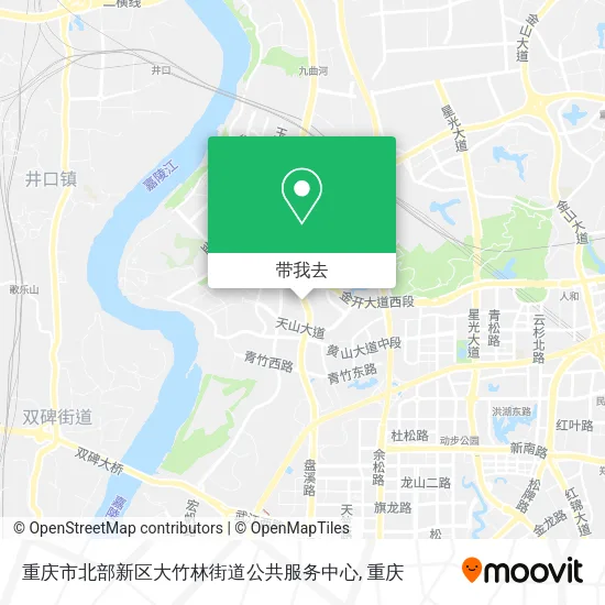 重庆市北部新区大竹林街道公共服务中心地图