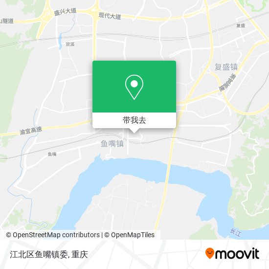 江北区鱼嘴镇委地图