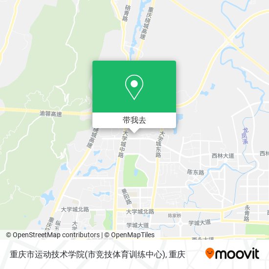 重庆市运动技术学院(市竞技体育训练中心)地图