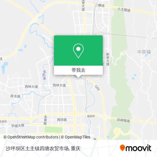 沙坪坝区土主镇四塘农贸市场地图
