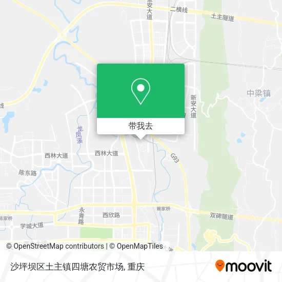 沙坪坝区土主镇四塘农贸市场地图