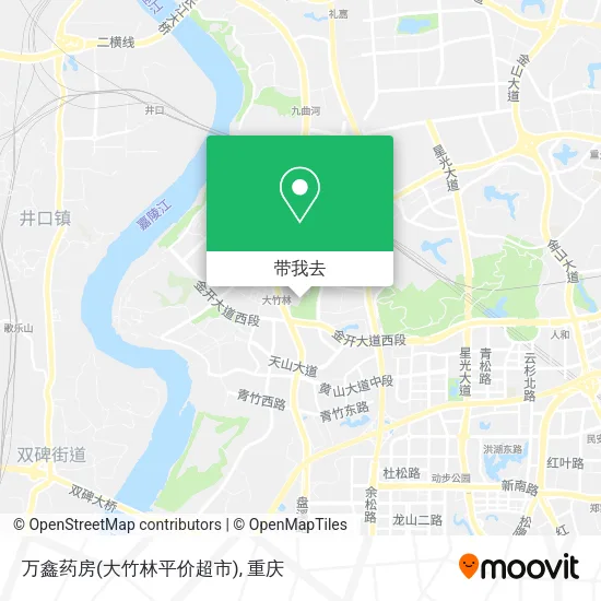 万鑫药房(大竹林平价超市)地图