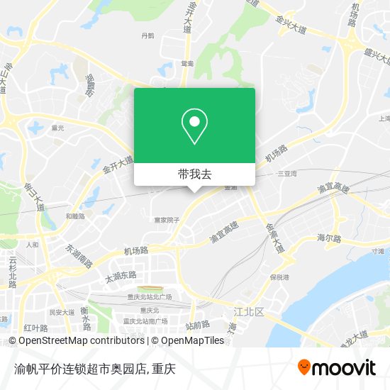 渝帆平价连锁超市奥园店地图