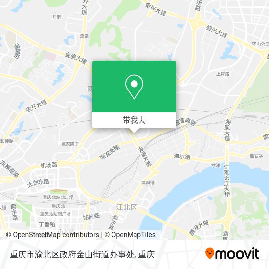 重庆市渝北区政府金山街道办事处地图