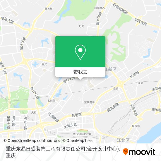 重庆东易日盛装饰工程有限责任公司(金开设计中心)地图
