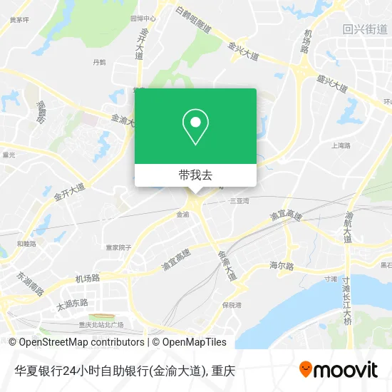 华夏银行24小时自助银行(金渝大道)地图