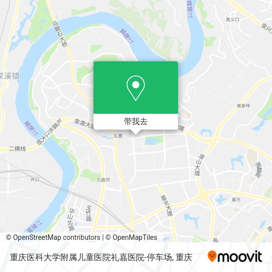 重庆医科大学附属儿童医院礼嘉医院-停车场地图