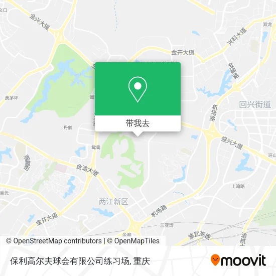 保利高尔夫球会有限公司练习场地图