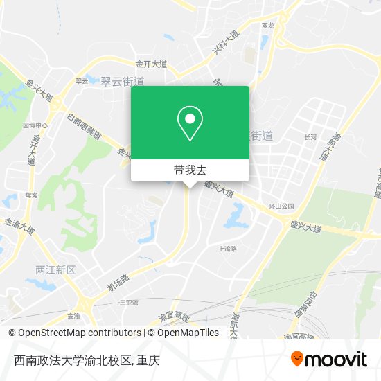 西南政法大学渝北校区地图
