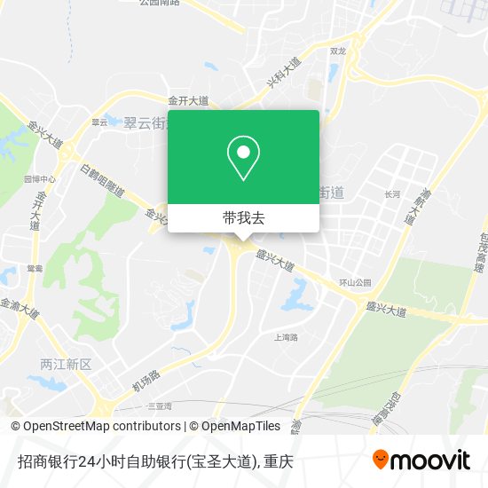 招商银行24小时自助银行(宝圣大道)地图