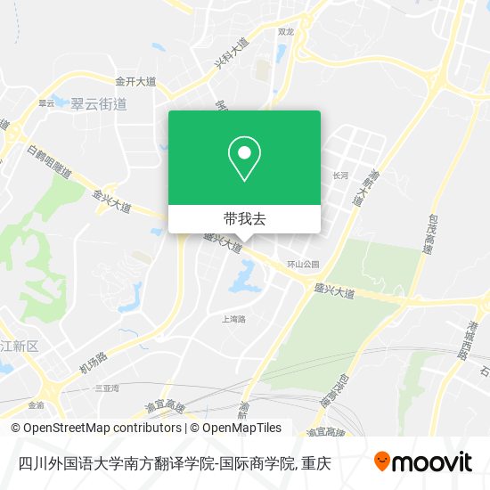 四川外国语大学南方翻译学院-国际商学院地图