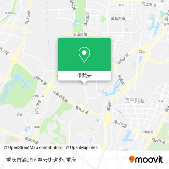 重庆市渝北区翠云街道办地图