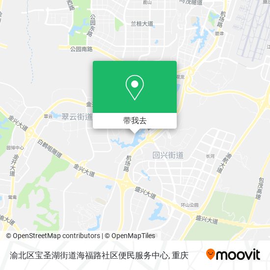 渝北区宝圣湖街道海福路社区便民服务中心地图