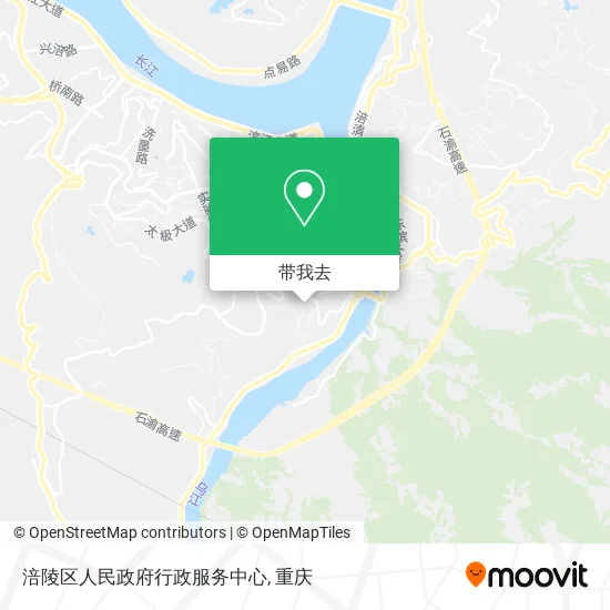涪陵区人民政府行政服务中心地图