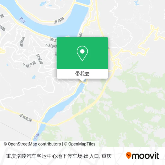 重庆涪陵汽车客运中心地下停车场-出入口地图