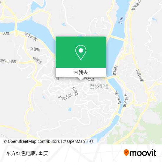 东方红色电脑地图