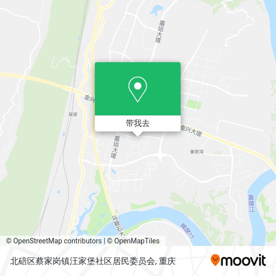 北碚区蔡家岗镇汪家堡社区居民委员会地图