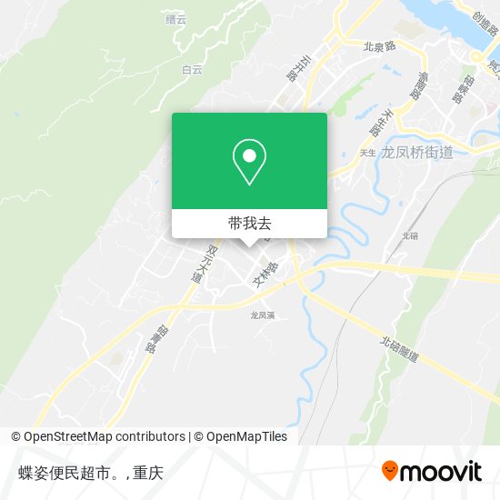 蝶姿便民超市。地图