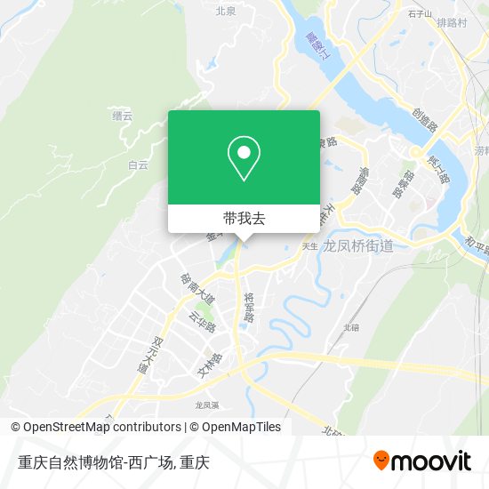 重庆自然博物馆-西广场地图