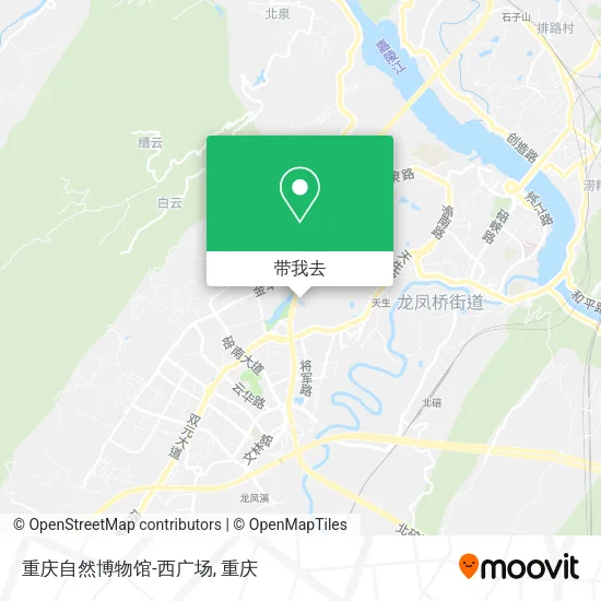 重庆自然博物馆-西广场地图