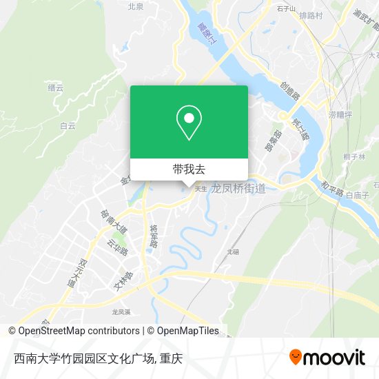 西南大学竹园园区文化广场地图