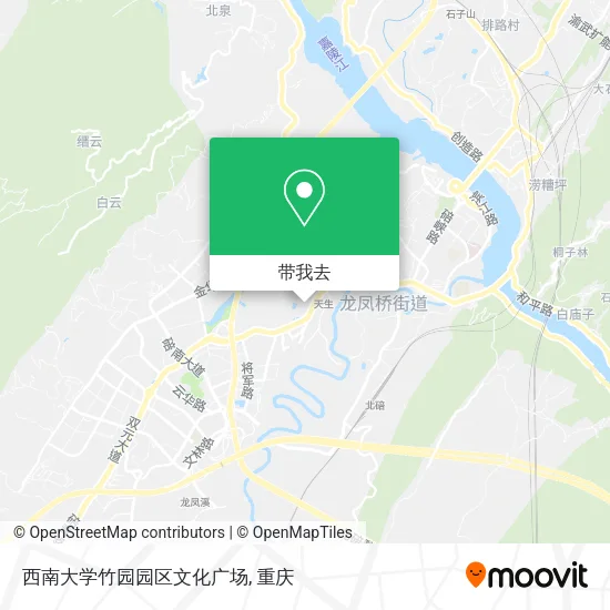 西南大学竹园园区文化广场地图