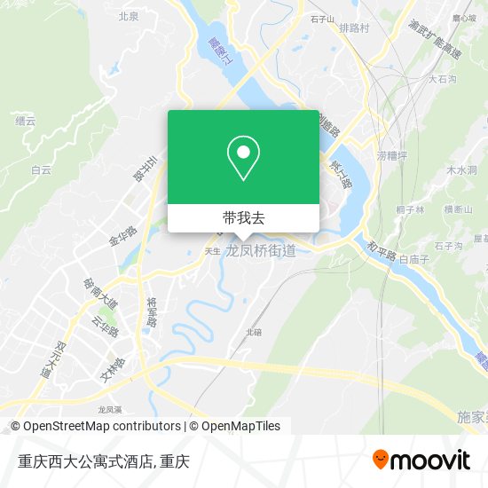 重庆西大公寓式酒店地图