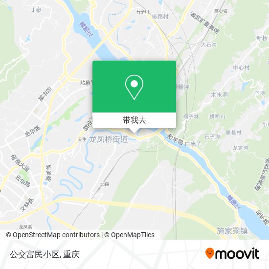 公交富民小区地图