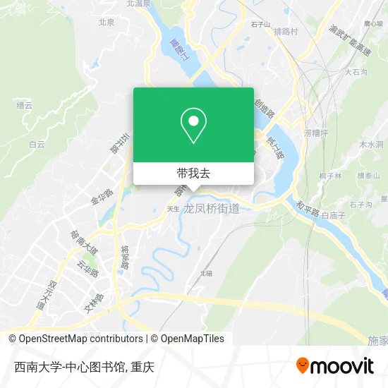 西南大学-中心图书馆地图