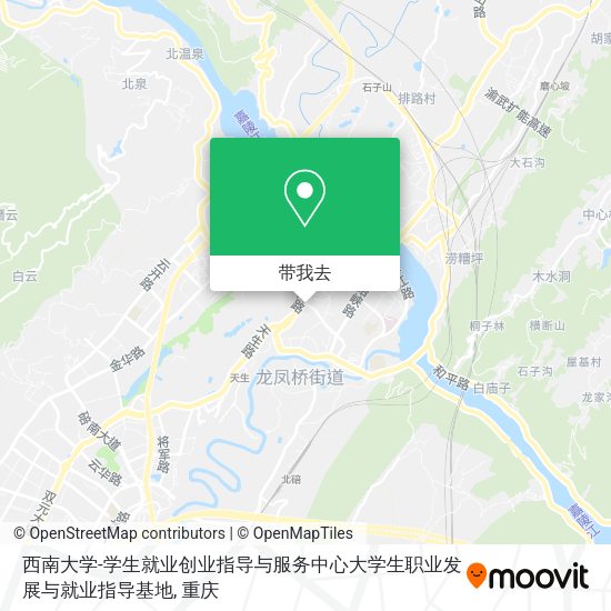 西南大学-学生就业创业指导与服务中心大学生职业发展与就业指导基地地图